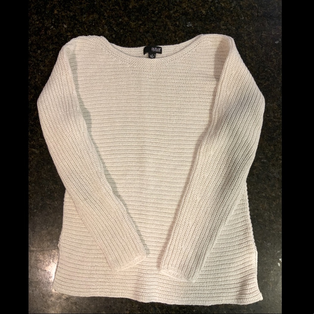 a.n.a Sparkly White Knitted Sweater